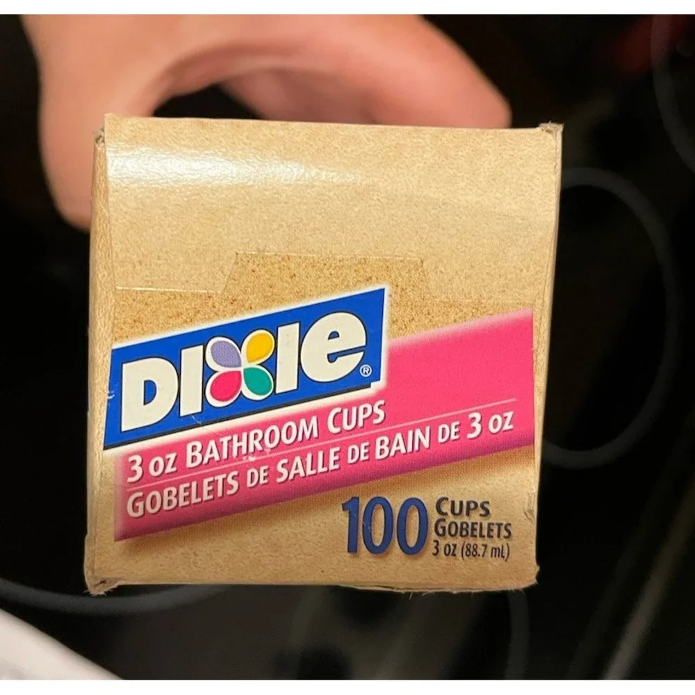 NEW Vtg 2003 DIXIE CUPS 100 Count Seashells Design Bathroom‎ Cups Sealed Box 3oz